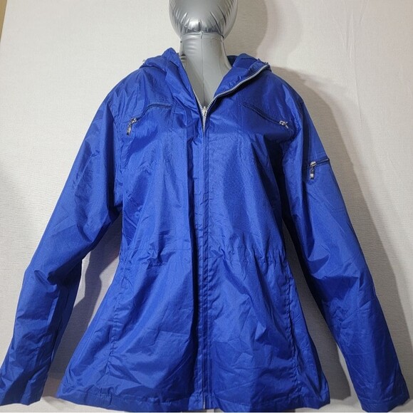Size XL J 5 Apparel Women's %100 Polyester Jacket Full Zip Blue - Picture 1 of 11